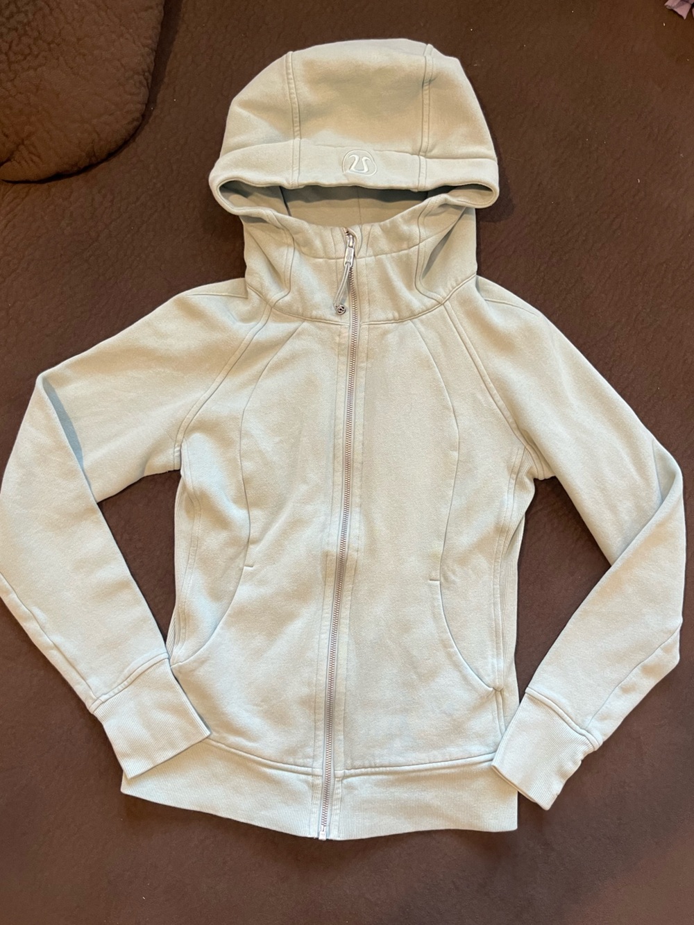 Lululemon Scuba Full Zip Hoodie Women’s Size 6 Light Sea foam Teal Green